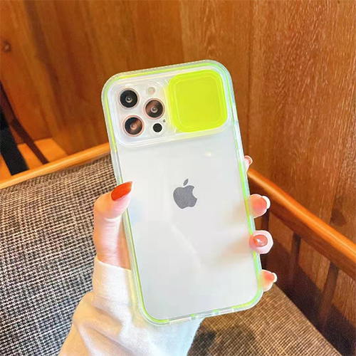 Capa para iPhone sólida com tampa deslizante para câmera